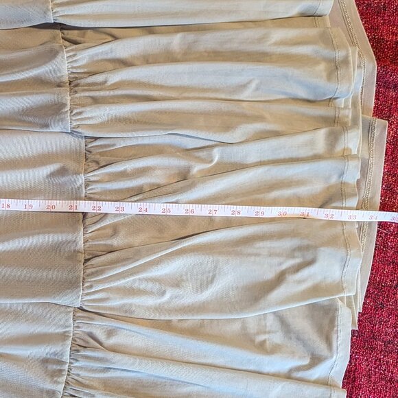 Tiered Sage Green Mesh Skirt, Size S - Picture 4 of 8